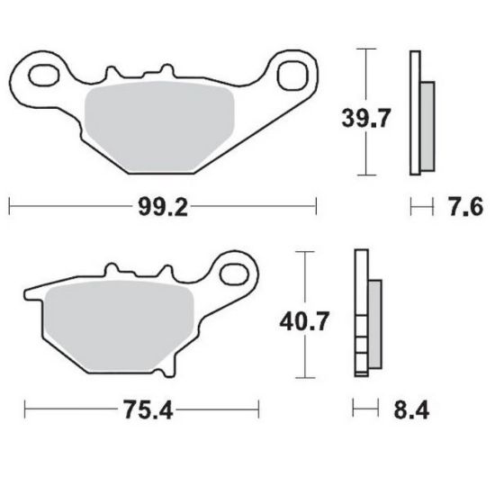 Afbeeldingen van Rear RM85 05-..-Achterremblokken