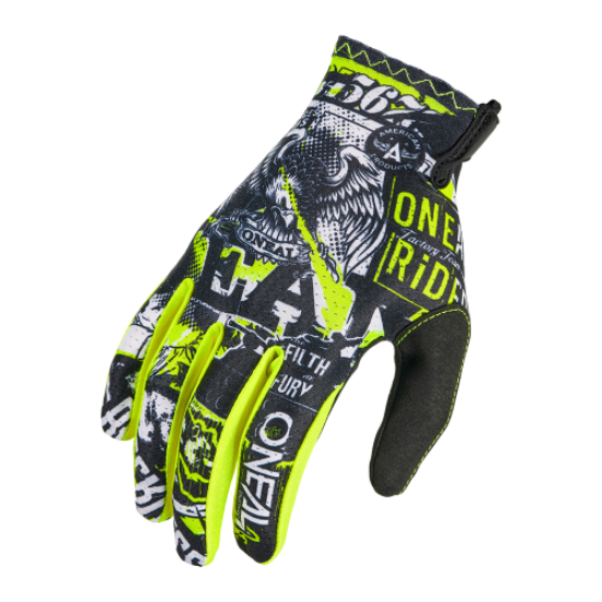 Afbeeldingen van MATRIX Youth Glove ATTACK black/neon yellow